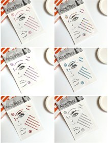 تصویر بسته 12 ورقی نگین صورت و بدن آلیس کد 6 - پک4 Alice make up crystal