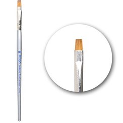 تصویر قلم کاشت ناخن گراف موی طبیعی سر تخت گراف GRAPH شماره 8 قلم مو مدل قلم موی 8 تخت گراف ا Graph 8 Flat Brush