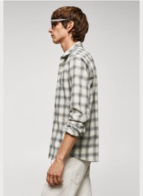 تصویر پیراهن چهارخانه با فیت معمولی برند mango man Checked Regular Fit Shirt