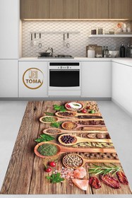 تصویر فرشینه آشپزخانه طرح ادویه ا kitchen rug 056 kitchen rug 056