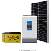تصویر برق خورشیدی 5 کیلووات ساعت ا Solar Package 5KWh DOD50% Solar Package 5KWh DOD50%
