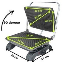 تصویر دستگاه ساندویچ و تست توستر گریل چدنی مشکی 1800 وات 4 6 برش خانگی صنعتی نوع بوفه اورجینال Dökümix 