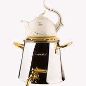 تصویر ست کتری قوری کروپ ست مدل آرسس طلایی کد 902 Croupset Arses Model Kettle and Teapot Set - Code 902