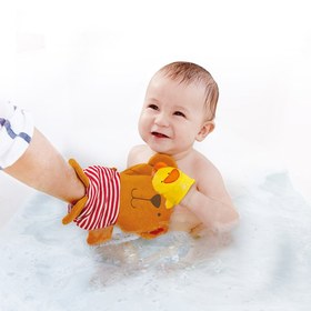تصویر ست لیف کودک 0200 TEDDY AND DUCK BATH MITT SET hape 