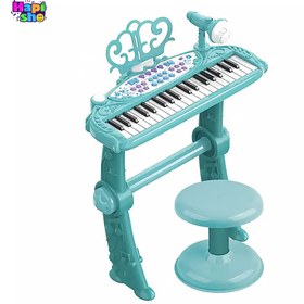 تصویر پیانو اسباب بازی با میکروفن و صندلی مدل Electronic Musical keyboard_اسباب بازی 