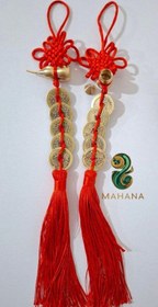 تصویر آویز کدو قلیونی‌فلزی با 5 سکه ایچینگ 