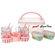 تصویر سرویس چای خوری دلنار 4 نفره هوم کت - کالباسی Delnar tea set for 4 people Homeket