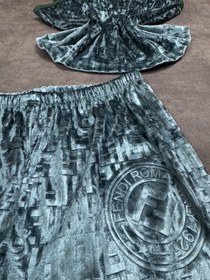 تصویر تاپ و شورتک مخمل 