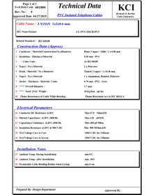 تصویر کابل تک زوج 0/6 کرمان اصلی (هوایی) J-Y(st)Y 