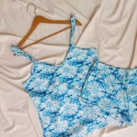 تصویر ست تاپ و شورتک آبرنگی 