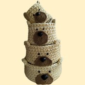 تصویر ست سبد وسایل کودک مدل خانواده خرس کد 021 مجموعه 4 عددی 