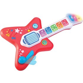 تصویر گیتار جادویی لمسی برای کودکان - اسباب بازی گیتار تعاملی برای نوزادان برند happy kids Little Learners Magic Touch Guitar - Interactive Baby Guitar Toy