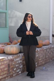 تصویر ترنچ‌کت مشکی آلبا 