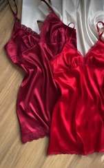 تصویر پیراهن قرمز کاپ چیندار توردار 