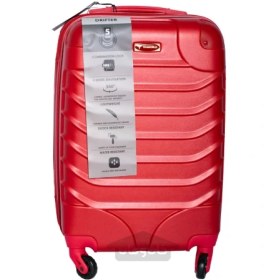 تصویر چمدان چرخ دار مسافرتی تراورلد رنگ قرمز 24 اینچ TRAWORLD ا TRAWORLD red 24 inch travel wheeled luggage TRAWORLD red 24 inch travel wheeled luggage