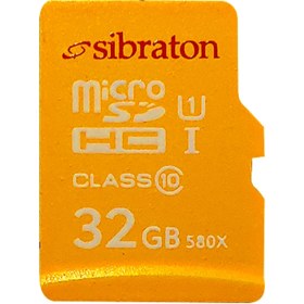 تصویر کارت حافظه‌ microSDHC سیبراتون استاندارد UHS-I U1 مدل 580X ظرفیت 32 گیگابایت Sibraton Memory Card 580X microSDHC UHS-I U1 - 32GB