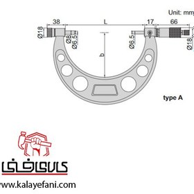 تصویر میکرومتر خارج سنج 150-0 میلیمتر اینسایز مدل 150-3206 INSIZE 3206-150 outside micrometer