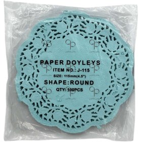 تصویر دانتل زیر کیک گرد 11/5 سانتی آبی 