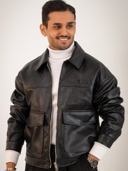 تصویر کاپشن مردانه چرم وارداتی سهراب_کد4369 