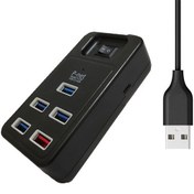 تصویر هاب سیم بلند 5 پورت USB3 پی نت مدل P-250 