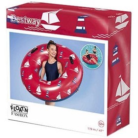 تصویر حلقه شنا دریایی ۱۱۹ سانتی‌متر برند bestway Swim Ring Nautical 119 Cm