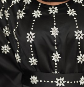 تصویر عبا ساتن مدل صدف 