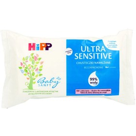 تصویر دستمال مرطوب کودک هیپ مدل ULTRA SENSITIVE بسته 52 عددی HIPP ULTRA SENSITIVE WET WIPES 52 PCS