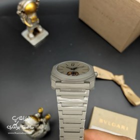 تصویر ساعت بولگاری توربیلون تمام نقره ای BULGARI OCTO FINISSIMO Tourbillon بولگاری ( Bvlgari )