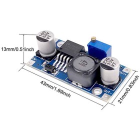 تصویر ماژول تغذیه DC-DC کاهنده LM2596 با نمایشگر سگمنت 