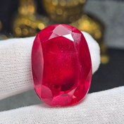 تصویر نگین درشت کلکسیونی سنگ یاقوت سرخ شمش کد 36936 