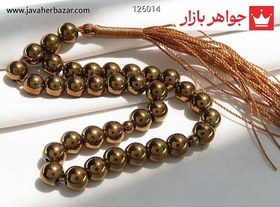 تصویر تسبیح حدید صینی 33 دانه رنگ مسی گرد خوش دست کد 126014 