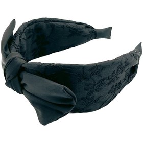 تصویر تل پاپیون طرح دار مشکی 