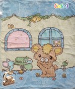 تصویر پتو کودک گلبافت دورو و دولایه مناسب ۱ تا ۳ سال 