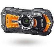 تصویر RICOH WG-70 دوربین دیجیتال ضد آب نارنجی 16 مگاپیکسلی تصاویر با وضوح بالا ضد آب 14 متر ضد ضربه 1.6 متر عکاسی زیر آب 6 حلقه LED چراغ حلقه حالت میکروسکوپ دیجیتال طراحی بدنه سخت برای محل کار Ricoh WG-70 Orange Waterproof Digital Camera 16MP