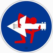 تصویر استیکر لپ تاپ و موبایل بووم طرح تابلو مدل rock کد NY11 