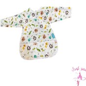 تصویر پیشبند آستین دار نوزاد سپید 