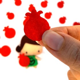 تصویر برش انار نمدی گل کالا 