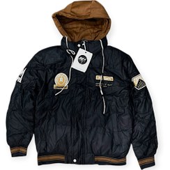 تصویر کاپشن بیسبالی مردانه مشکی سایز XL 