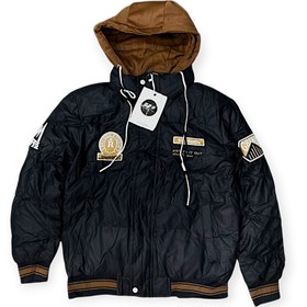 تصویر کاپشن بیسبالی مردانه مشکی سایز ۴ ایکس ال 