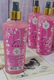 تصویر بادی اسپلش شاین دار YAMANFEN رایحه یارا صورتی حجم 250ml YAMANFEN SHINY body splash, Yara pink scent, volume 250ml