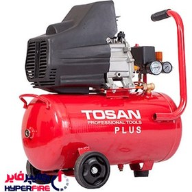 تصویر کمپرسور باد 50 لیتری توسن مدل 7050AC-PLUS Tosan 50 liter air compressor model 7050AC-PLUS