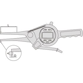 تصویر پرگار داخل سنج اینسایز دیجیتال 55 میلی متر مدل 55-2151 Insize Digital Internal Caliper gauge 2151-55