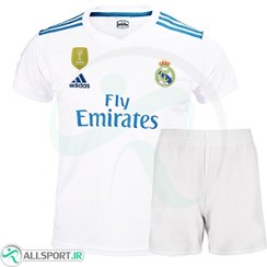 تصویر پیراهن فوتبال بچگانه رئال مادرید طرح رونالدو ۲۰۲۲ 