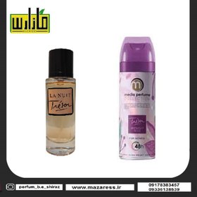 تصویر عطر ادکلن لانکوم لانویت ترزور پرستیژ حجم 35 میل + اسپری مدیا 200 میل 