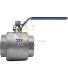 تصویر شیر گازی دوتکه نیپون استیل 316 سایز 3 اینچ 