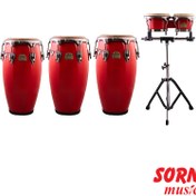 تصویر تومبا سه تايي با بانگو و پايه مدل Havana Series Congas 