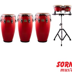 تصویر تومبا سه تايي با بانگو و پايه مدل Havana Series Congas 