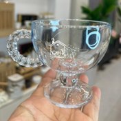 تصویر فنجان چایخوری پایه دار پیرکس دسته مرواریدی 41177 