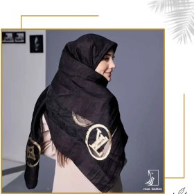 تصویر روسری نخ ویسکوز مشکی 