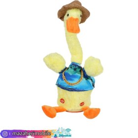 تصویر اسباب بازی مدل عروسک اردک موزیکال سخنگو 